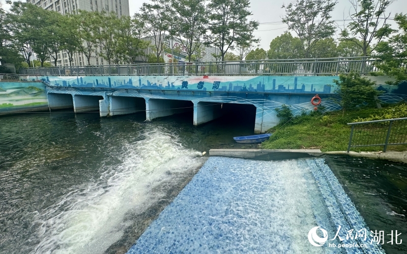 鐵路橋地下凈化水廠出水口。人民網記者 張沛攝